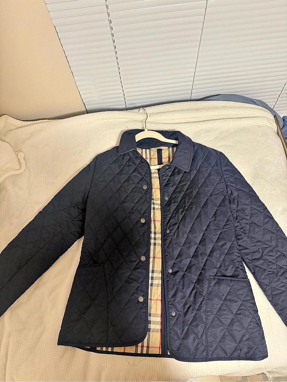 Burberry London Diamond Quilted Jacket in Black